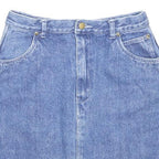 Womens Blue Cotton Denim Mini Skirt Plain M Casual Spring Summer