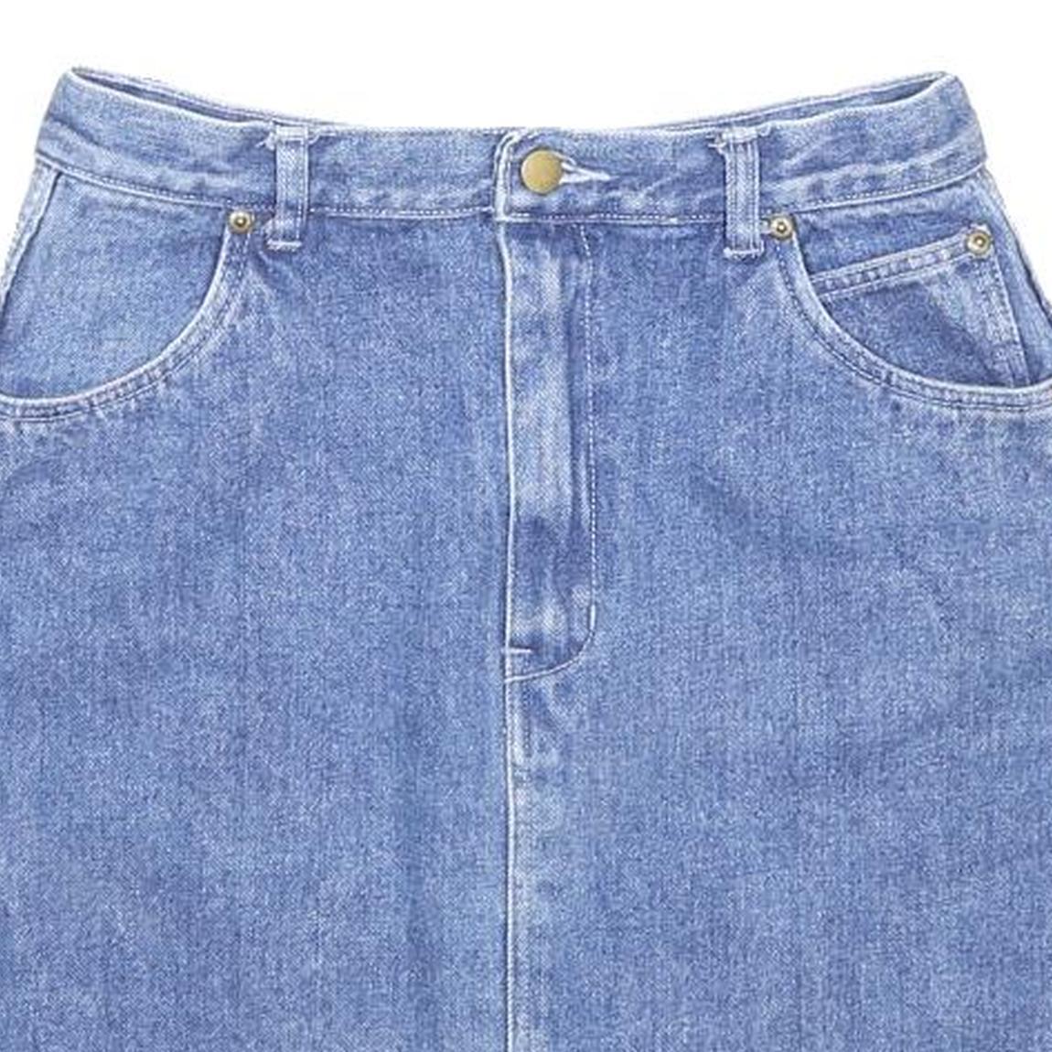 Womens Blue Cotton Denim Mini Skirt Plain M Casual Spring Summer