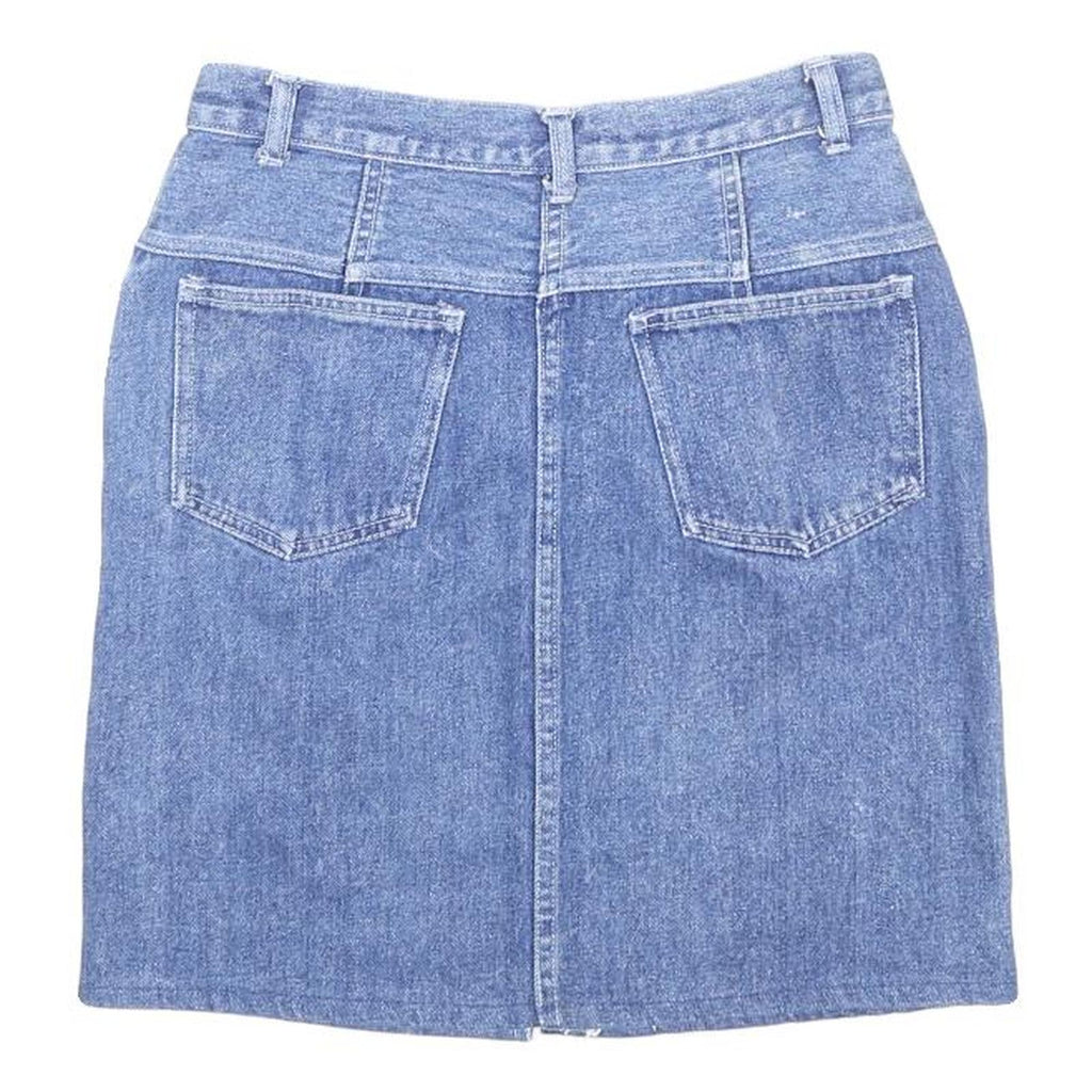 Womens Blue Cotton Denim Mini Skirt Plain M Casual Spring Summer