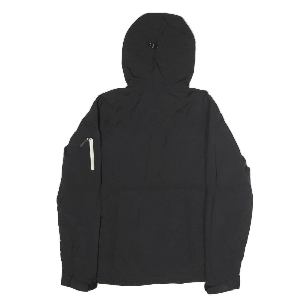 HELLY HANSEN Womens Black Outdoor Jacket S Cotton Blend Zip Hooded Plain