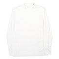 HUGO BOSS Mens White Cotton Blend Shirt XL Long Sleeve High Neck Logo