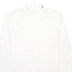 HUGO BOSS Mens White Cotton Blend Shirt XL Long Sleeve High Neck Logo