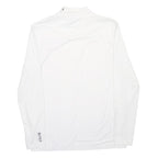 HUGO BOSS Mens White Cotton Blend Shirt XL Long Sleeve High Neck Logo