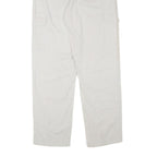 NH Mens Cotton Blend White Regular Fit Cargo Trousers W30 L30 Drawstring Waist