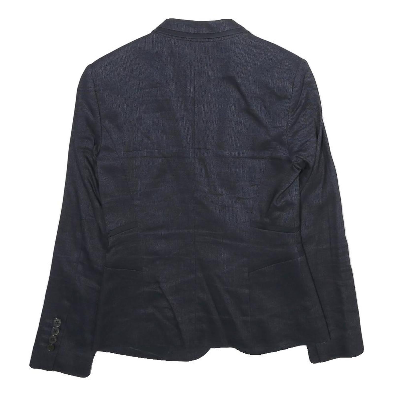 BOSS HUGO BOSS Womens Navy Blue Wool Blend Blazer Jacket UK 4 Tailored Plain