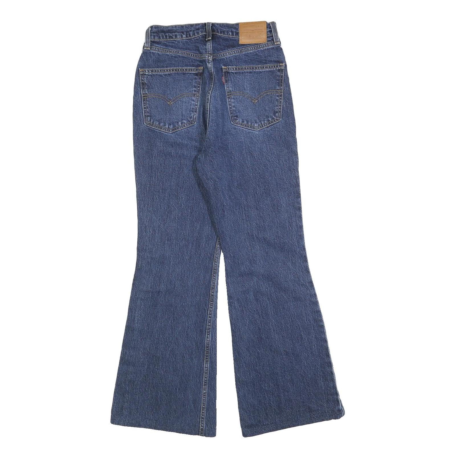 LEVI'S Big E Womens Jeans Blue Regular Flared Denim Medium W27 L29 Vintage Style