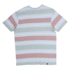VANS Mens Green & Red Stripe Pocket T-Shirt L Short Sleeve Crew Neck Cotton