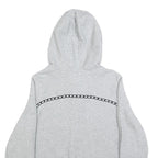 NIKE Womens Grey Hoodie L Cotton Blend Full Zip Grey Hoodie with Logo Tape