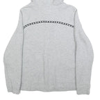 NIKE Womens Grey Hoodie L Cotton Blend Full Zip Grey Hoodie with Logo Tape