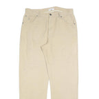 CORTIGIANI Mens Relaxed Beige Trousers W32 L30 Zip Closure Loose Fit Casual