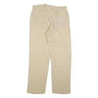 CORTIGIANI Mens Relaxed Beige Trousers W32 L30 Zip Closure Loose Fit Casual