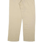 CORTIGIANI Mens Relaxed Beige Trousers W32 L30 Zip Closure Loose Fit Casual