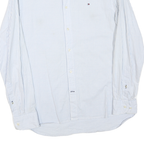 TOMMY HILFIGER Mens Blue & White Stripe Shirt L Button-Down Collar Long Sleeve
