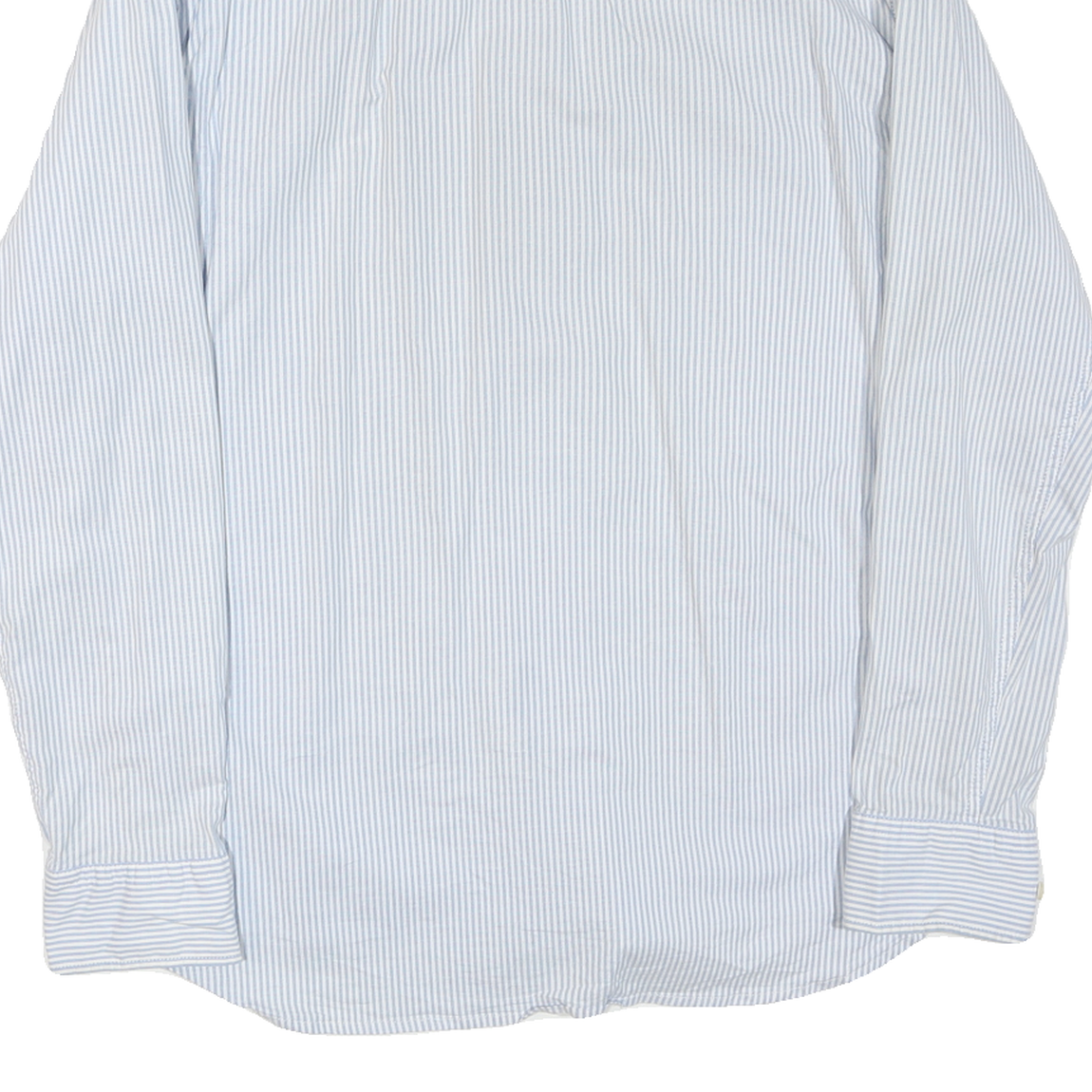 TOMMY HILFIGER Mens Blue & White Stripe Shirt L Button-Down Collar Long Sleeve