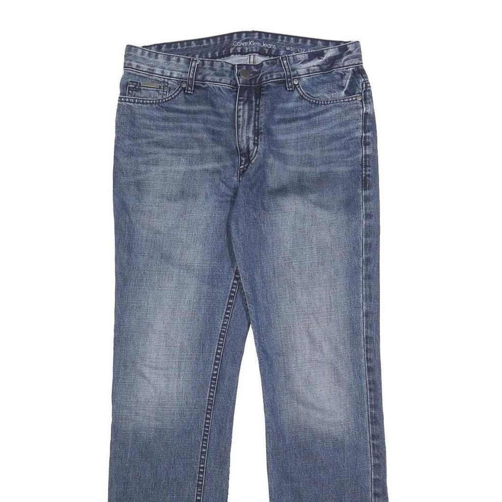 CALVIN KLEIN JEANS Mens Blue Regular Straight Denim Medium W31 L32 Classic Style