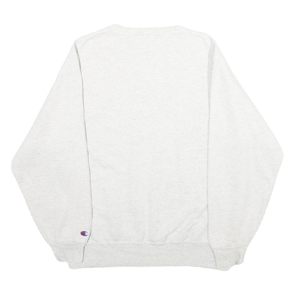 CHAMPION Mens Grey Fountain Valley Crew Neck L Cotton Blend Pullover Sweatshirt