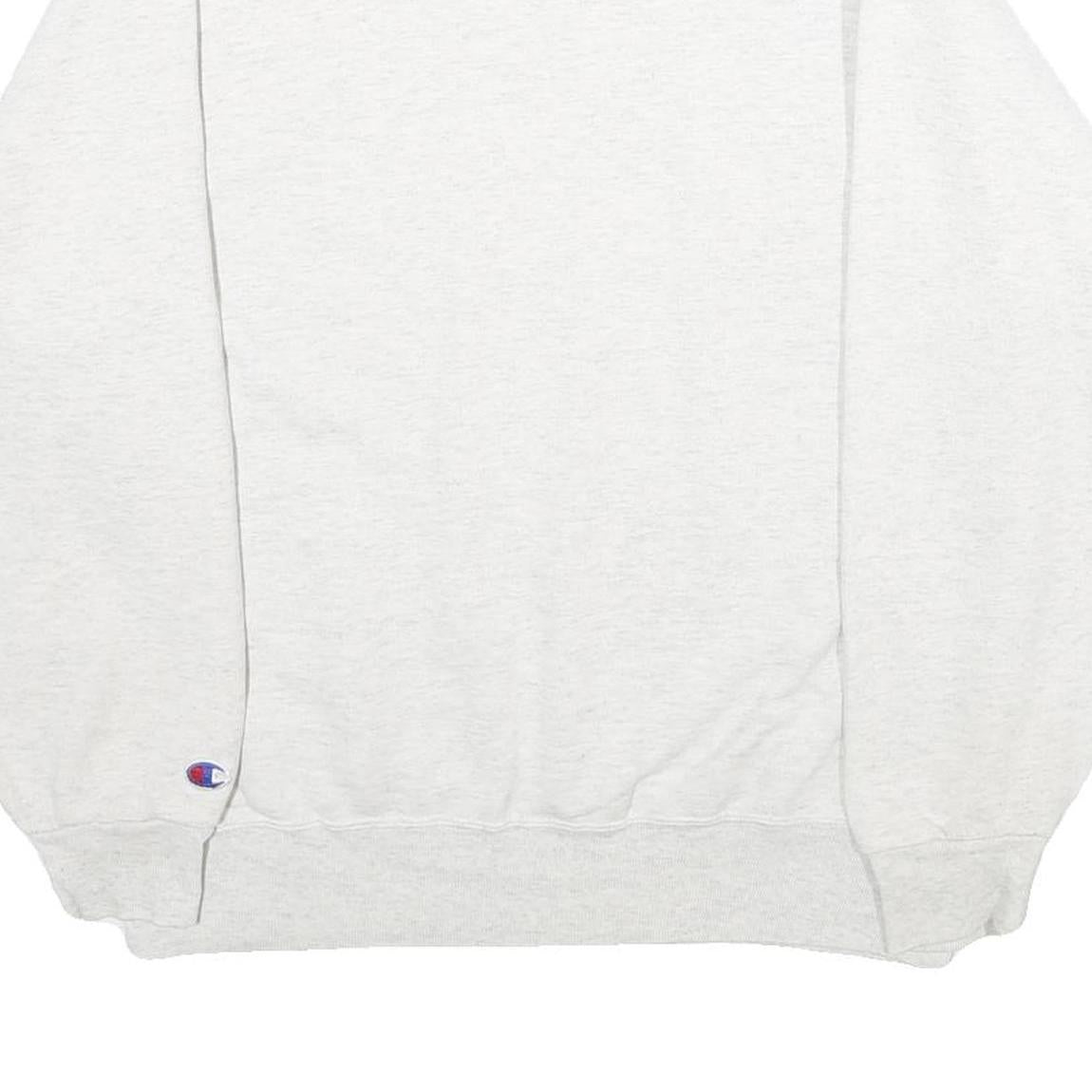 CHAMPION Mens Grey Fountain Valley Crew Neck L Cotton Blend Pullover Sweatshirt