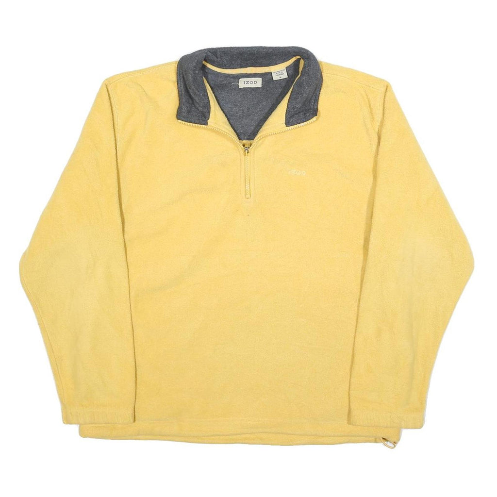 IZOD Mens Yellow & Grey Colourblock Pullover Plain Crew Neck Jumper M Casual