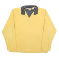 IZOD Mens Yellow & Grey Colourblock Pullover Plain Crew Neck Jumper M Casual