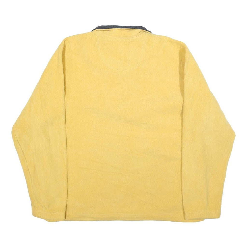 IZOD Mens Yellow & Grey Colourblock Pullover Plain Crew Neck Jumper M Casual