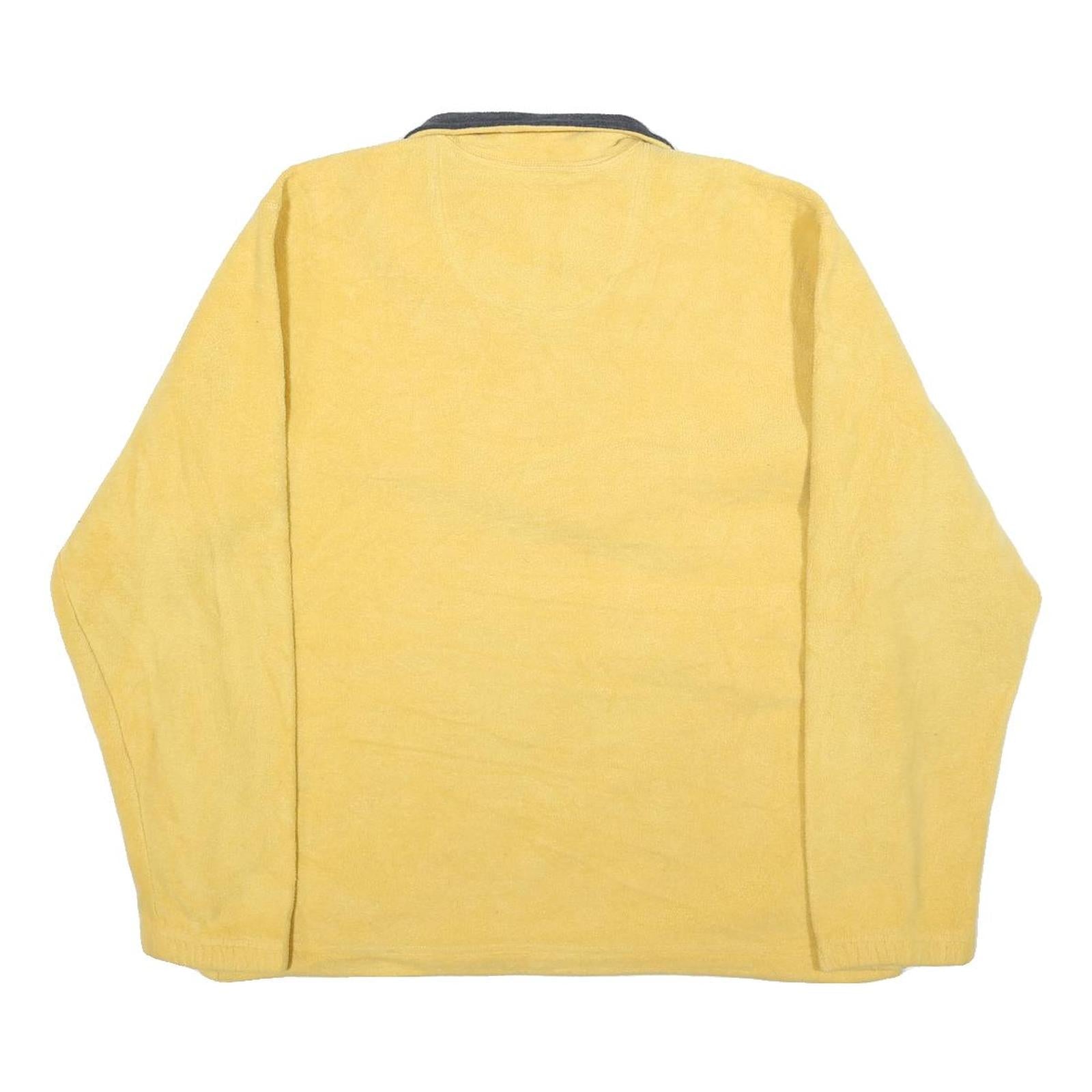 IZOD Mens Yellow & Grey Colourblock Pullover Plain Crew Neck Jumper M Casual
