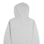 CHAMPION Womens Grey Hoodie S Cotton Blend Pullover Striped Cuffs