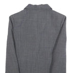 HOBBS LONDON Womens Grey Wool Blend Tailored Jacket UK 8 Plain Button Closure