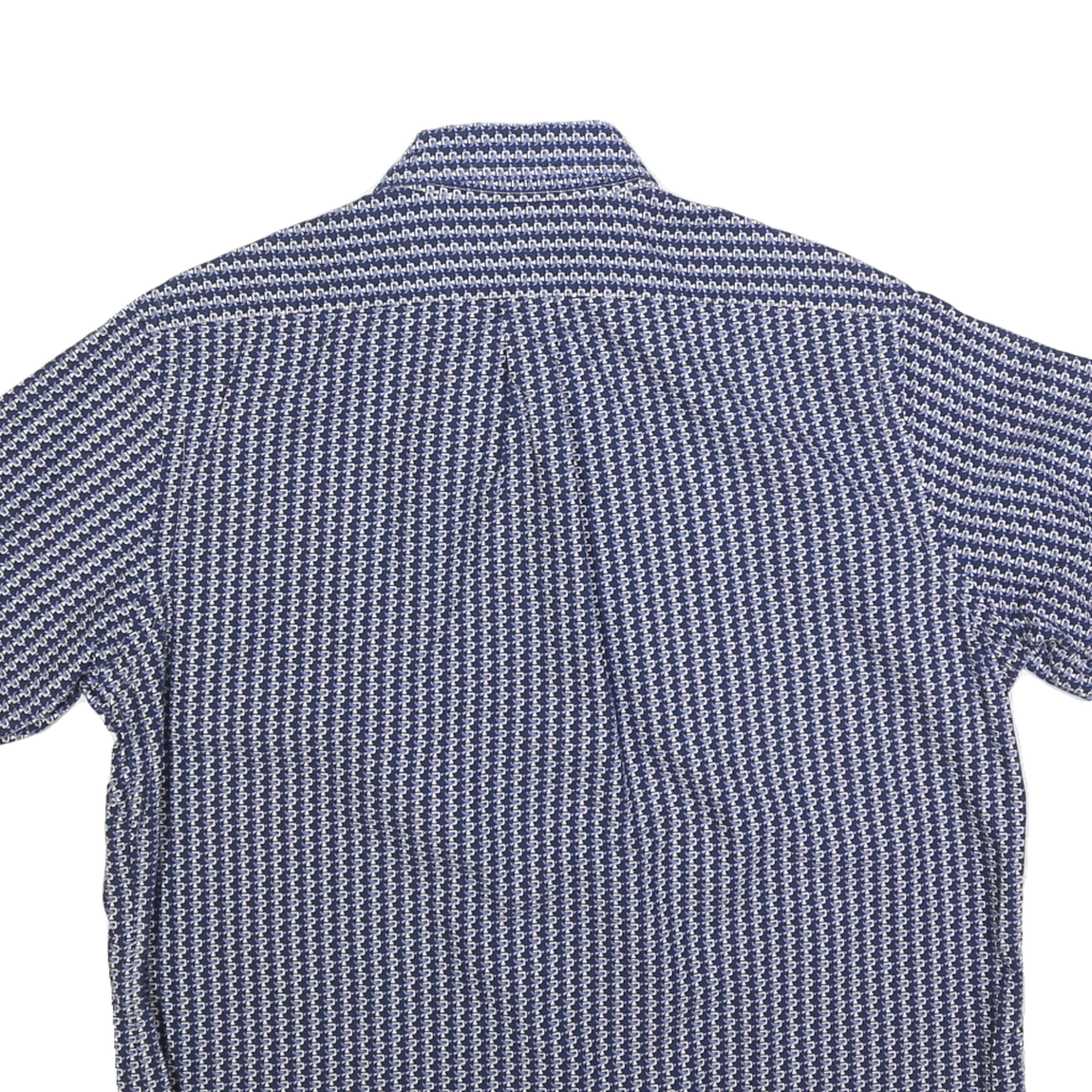 RALPH LAUREN Mens Blue Patterned Short Sleeve Shirt L Cotton Casual Summer