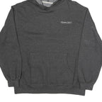 REEBOK Womens Grey Pullover Hoodie M Rbk Logo Casual