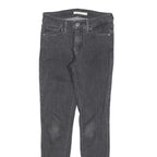 LEVI'S 711 Womens Jeans Black Slim Skinny Denim Medium W25 L28 Stylish