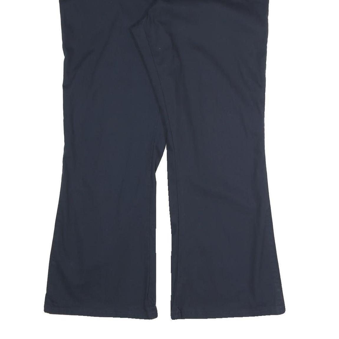 DICKIES Womens Polyester Blend Navy Blue Regular Fit Straight Leg Trousers W38