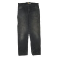 CARHARTT Mens Jeans Black Regular Straight Denim W38 L36 Workwear Durable Cotton
