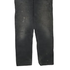 CARHARTT Mens Jeans Black Regular Straight Denim W38 L36 Workwear Durable Cotton