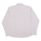 LEVI'S Mens White & Blue Checked Shirt 2XL Cotton Blend Casual Long Sleeve