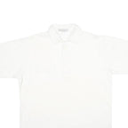 IZOD Mens White Short Sleeve Plain Polo Shirt L Cotton Casual Classic