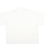 IZOD Mens White Short Sleeve Plain Polo Shirt L Cotton Casual Classic