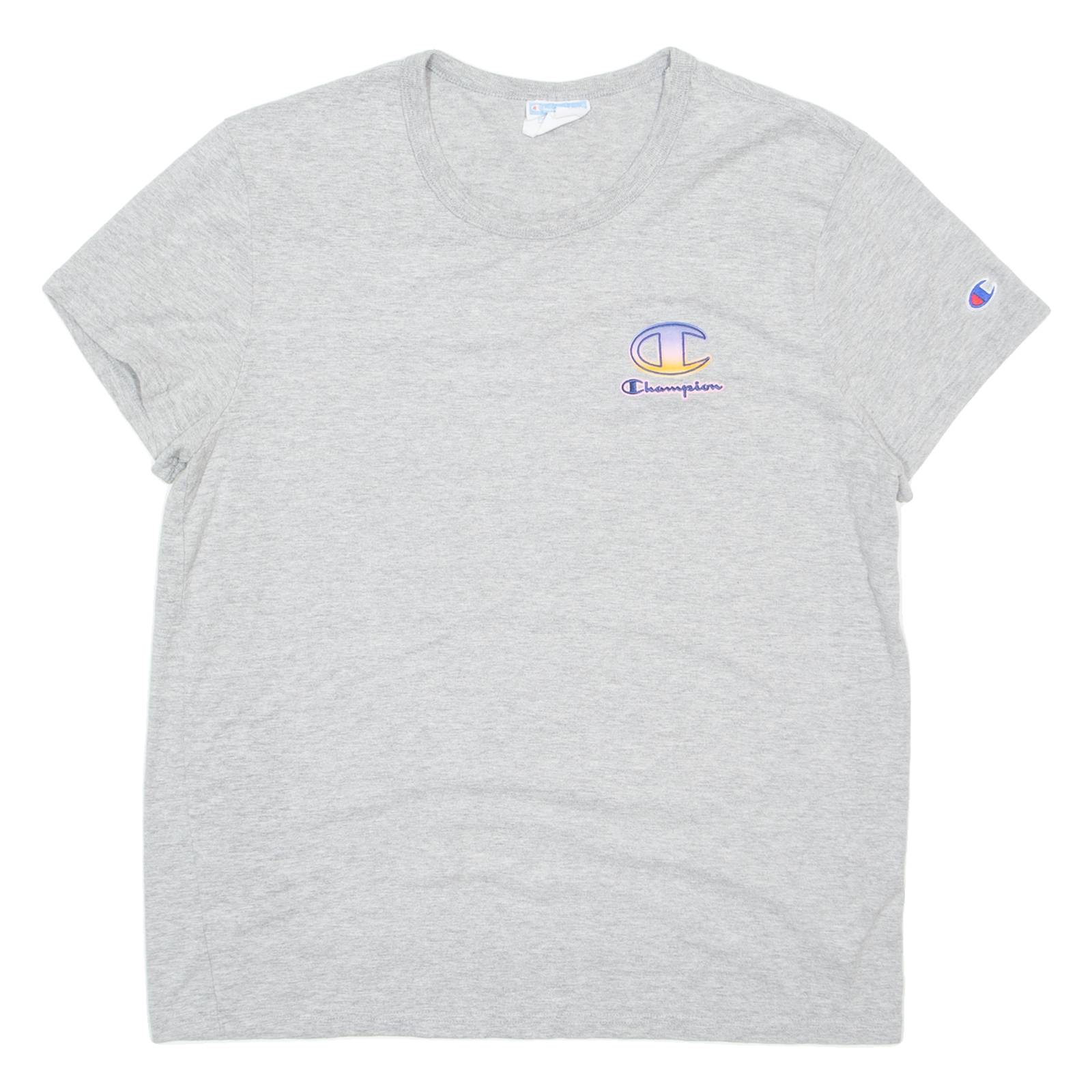 CHAMPION Womens T-Shirt Grey L
