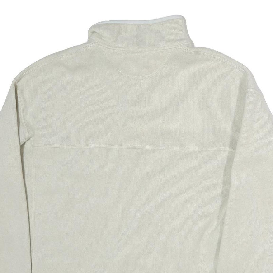 PATAGONIA Womens Cream Sweatshirt Pullover L Button Neck Outdoor Casual