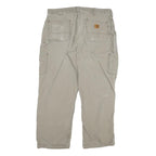 CARHARTT Mens Relaxed W36 L30 Beige Cotton Blend Straight Leg Trousers Workwear