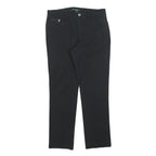 LAUREN RALPH LAUREN Womens Cotton Blend Black Slim Straight Trousers W30 L30