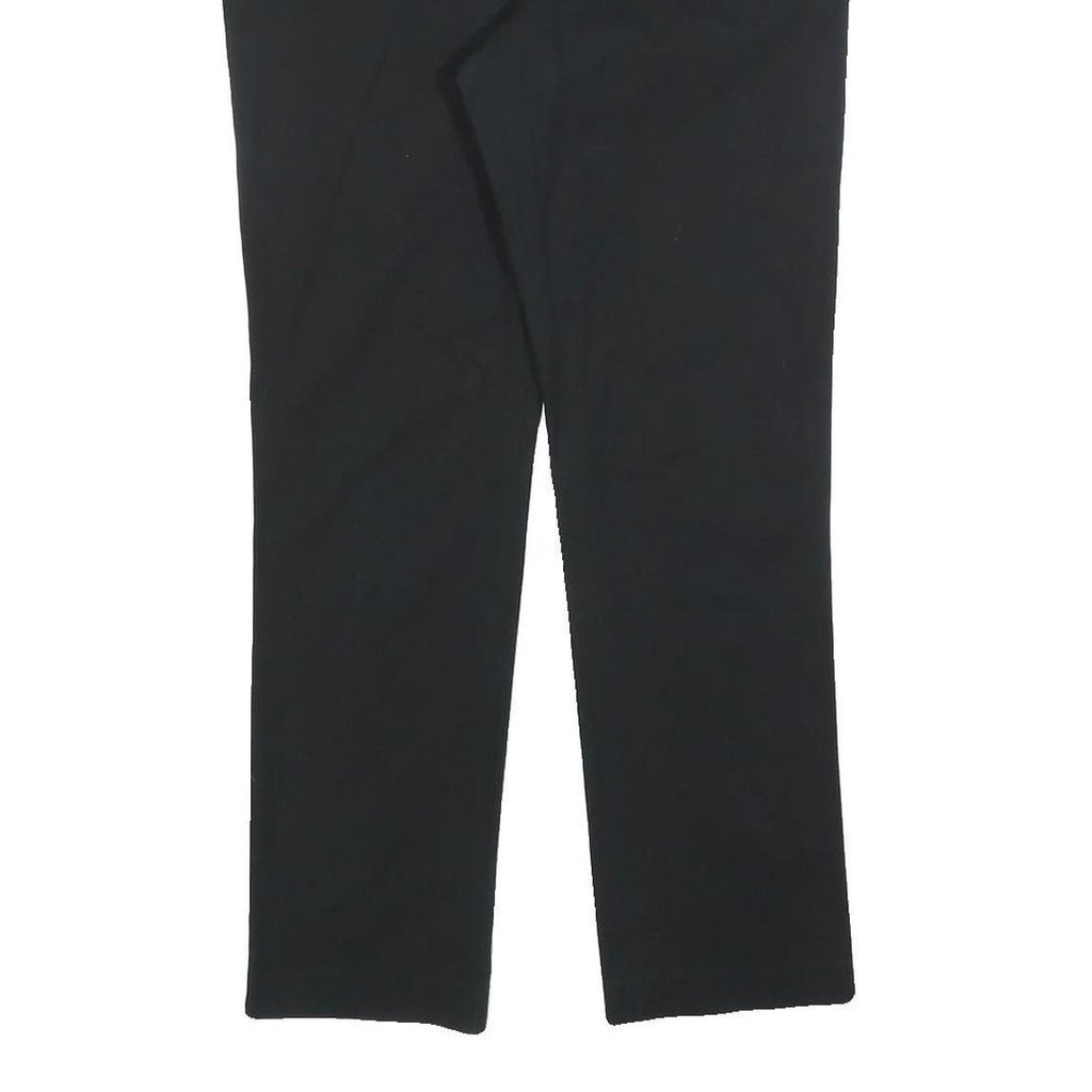 LAUREN RALPH LAUREN Womens Cotton Blend Black Slim Straight Trousers W30 L30