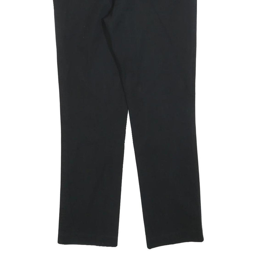 LAUREN RALPH LAUREN Womens Cotton Blend Black Slim Straight Trousers W30 L30