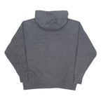 FILA Womens Grey Full Zip Hoodie M Cotton Blend Jersey Band Collar Pockets