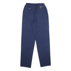 NORTH SAILS Womens Cotton Navy Blue Regular Fit Straight Leg Trousers W26 L34