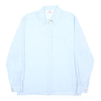 VALENTINE FASHION Womens Blue Wool Shirt L Stylish Classic Fit Button Detail