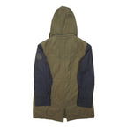 LEVI'S Womens Green & Navy Hooded Zip Jacket XS Polyester Blend Colourblock