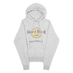 HARD ROCK CAFE Womens Grey Hoodie XS Hard Rock Hollywood Pullover Cotton Blend