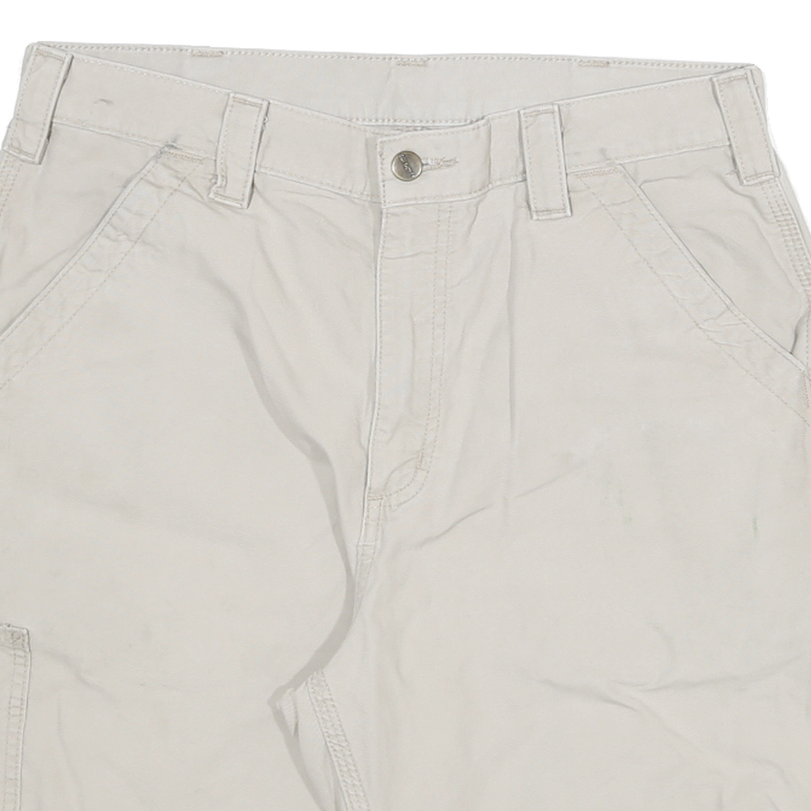 CARHARTT Mens Shorts Beige Casual Plain L W33 Durable Workwear Cargo Style