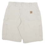 CARHARTT Mens Shorts Beige Casual Plain L W33 Durable Workwear Cargo Style