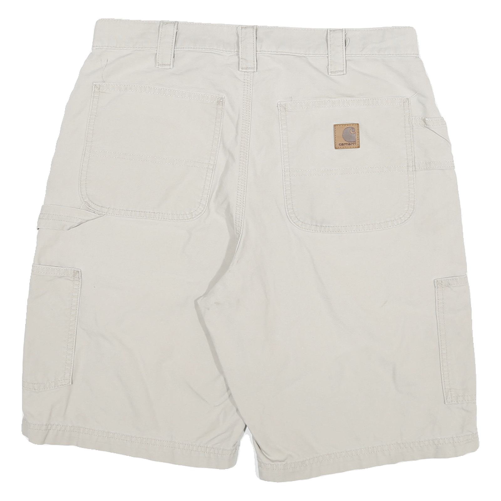 CARHARTT Mens Shorts Beige Casual Plain L W33 Durable Workwear Cargo Style